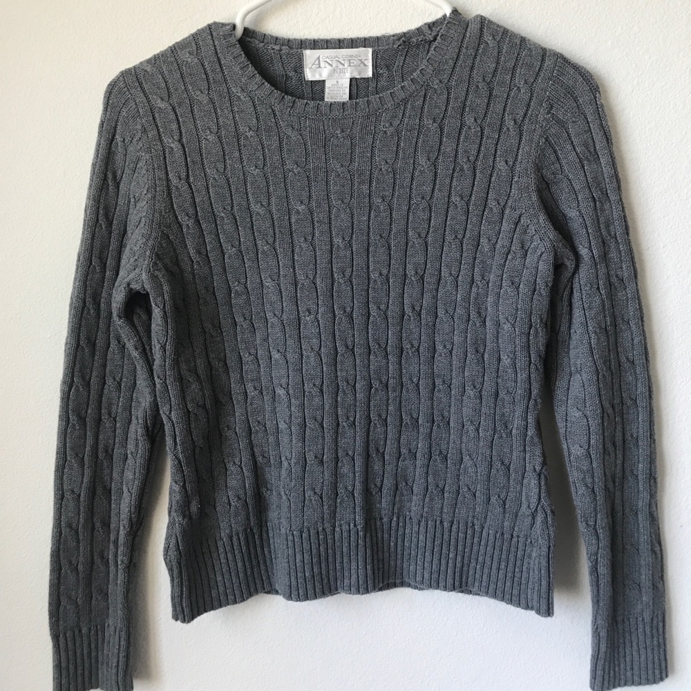 Casual Corner Annex Petite | Gray Sweater